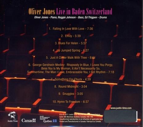 Live in Baden Switzerland - CD Audio di Oliver Jones - 2