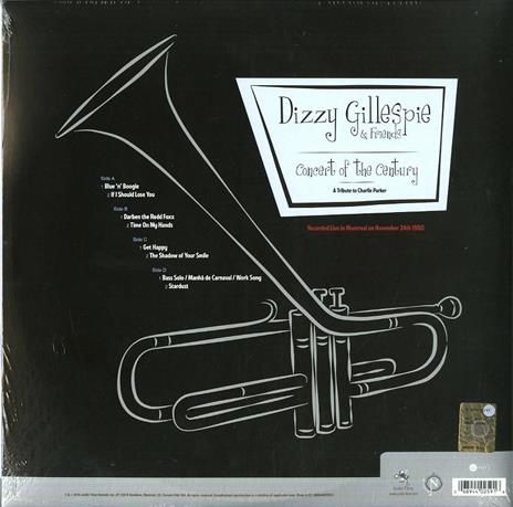 Concert of the Century. A Tribute to Charlie Parker (feat. Milt Jackson, James Moody, Hank Jones, Ray Brown, Philly Joe Jones) - Vinile LP di Dizzy Gillespie - 2