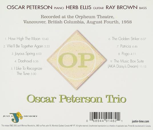 Vancouver 1958 - CD Audio di Oscar Peterson - 2