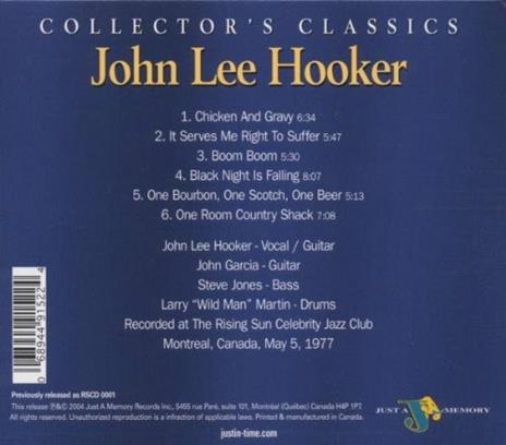 Black Night Is Falling - CD Audio di John Lee Hooker - 2