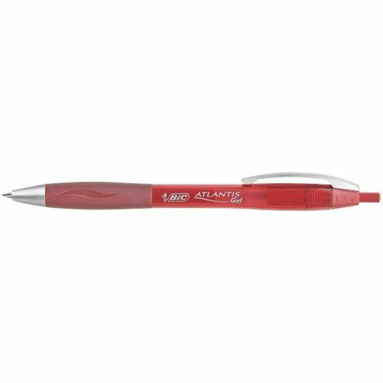 Penna gel Bic Atlantis clic rosso punta 0,7 mm