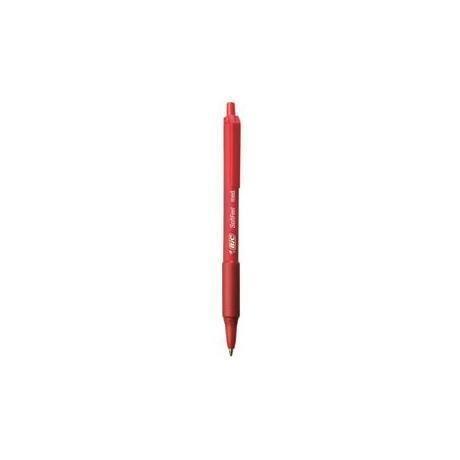 Penna a sfera a scatto Bic Soft Feel clic rosso punta 1 mm. Confezione 12 pezzi - 2