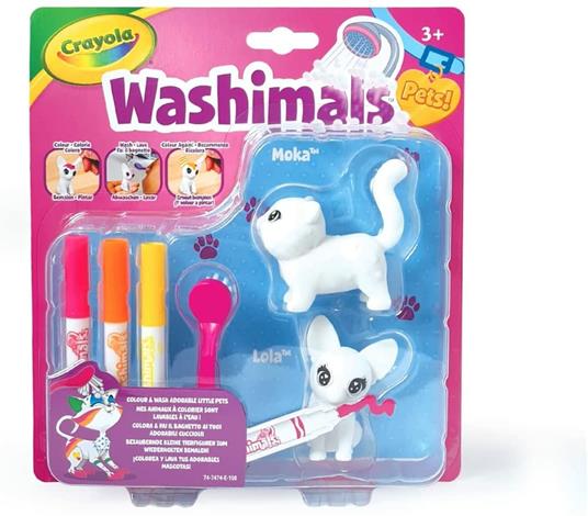 colora e fai il bagnetto ai tuoi adorabili cuccioli Crayola Washimals 