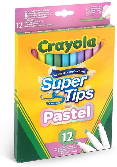 12 Superpunta Lavabili Colori Pastello - 3