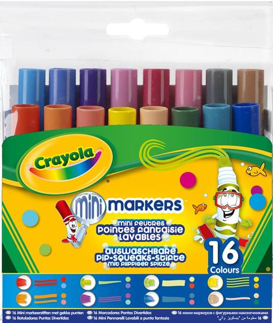 Crayola 16 Markers Pipsqueaks wacky tips Multi 16 pezzo(i)