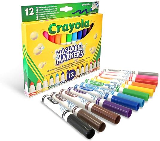 12 Pennarelli Punta Maxi Lavabili - Crayola - I lavabilissimi