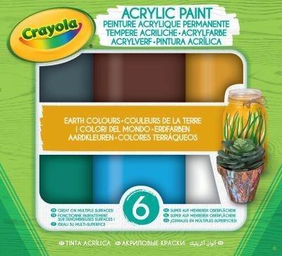 6 Tempere Acriliche. Colori Della Terra. Crayola (54-4411) - 2