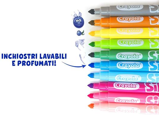 I Profumelli. 10 Pennarelli Punta Media Lavabili Profumati - Crayola -  Cartoleria e scuola