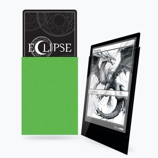 Standard Sleeves. Gloss Eclipse. Lime Green (100 Sleeves) (E-15606)