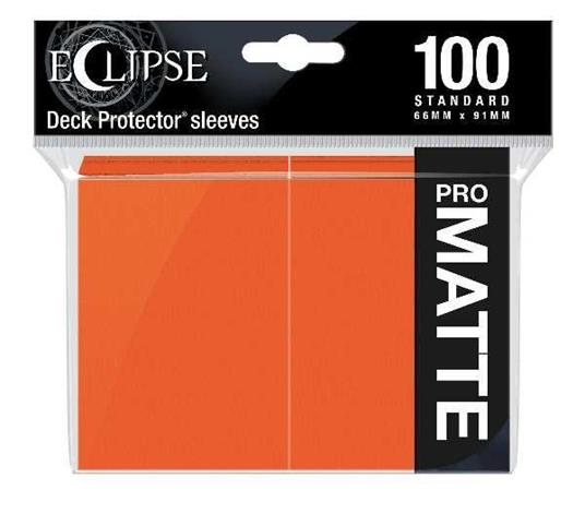 Standard Sleeves PRO-Matte Eclipse Pumpkin Orange (100 Sleeves) (E-15619)
