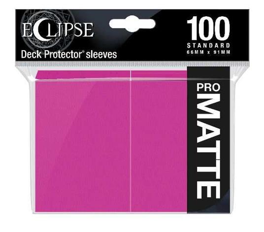 Standard Sleeves PRO-Matte Eclipse Hot Pink (100 Sleeves) (E-15621)