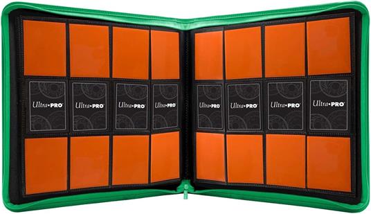 Zippered 12-Pocket PRO-Binder - Green (E-15741) - 4