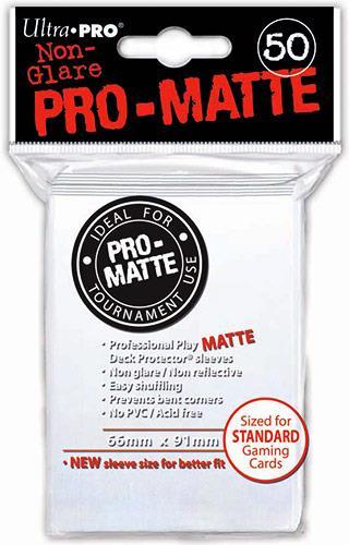 Ultra Pro Proteggi Carte Standard Pacchetto Da 50 Bustine Pro-Matte Non-Glare White 12/120
