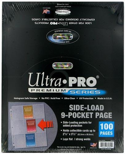 Ultra Pro Premium Series Box Da 100 Pagine Con 3 Fori, 9 Tasche A Caricamento Laterale Per Album Grande Ad Anelli 0/10
