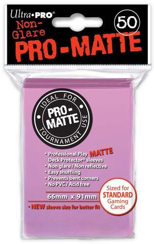 Ultra Pro Proteggi Carte Standard Pacchetto Da 50 Bustine Pro-Matte Non-Glare Pink