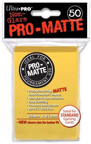Ultra Pro Proteggi Carte Standard Pacchetto Da 50 Bustine Pro-Matte Non-Glare Yellow - 4