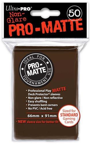 Ultra Pro Proteggi Carte Standard Pacchetto Da 50 Bustine Pro-Matte Non-Glare Brown - 6