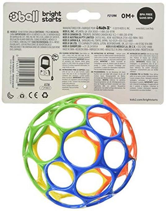 Oball Classic giocattolo facile da maneggiare, rosso/blu/verde/giallo - 3
