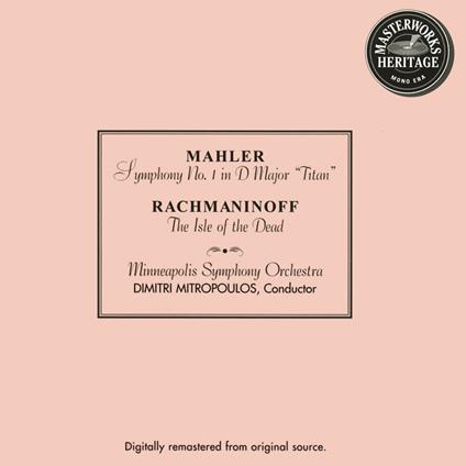 Sinfonia n. 1; L'Isola dei Morti - CD Audio di Gustav Mahler,Sergei Rachmaninov,Dimitri Mitropoulos