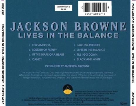 Lives in the Balance - CD Audio di Jackson Browne - 2