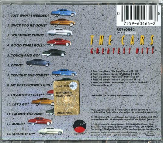 Greatest Hits - CD Audio di Cars - 2