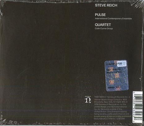Pulse - Quartet - CD Audio di Steve Reich - 2