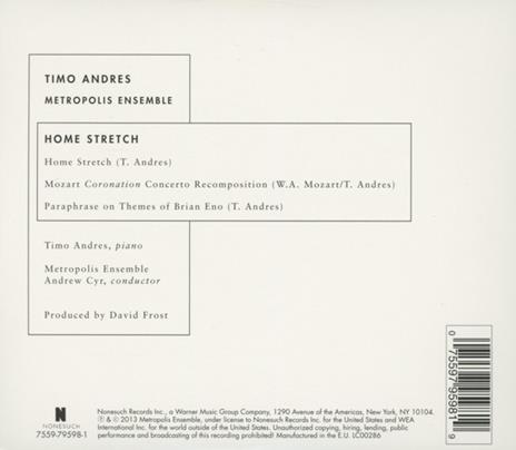 Home Stretch - CD Audio di Timo Andres - 2