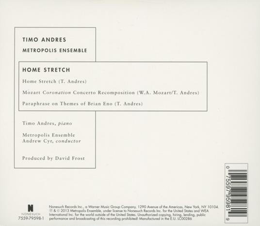 Home Stretch - CD Audio di Timo Andres - 2