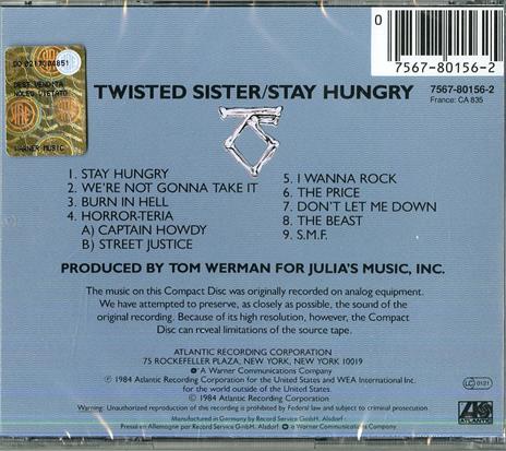 Stay Hungry - CD Audio di Twisted Sister - 2