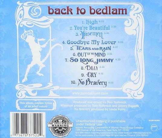 Back to Bedlam - CD Audio di James Blunt - 2