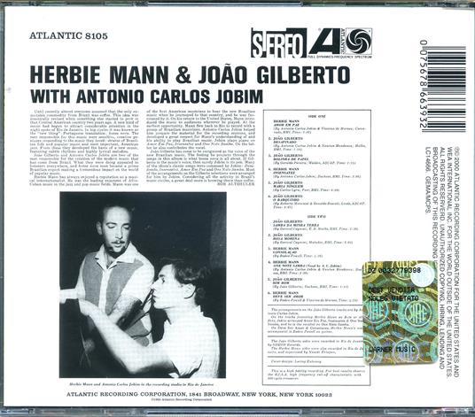 Herbie Mann & Joao Gilberto (with Antonio Carlos Jobim) - CD Audio di Herbie Mann,Joao Gilberto - 2