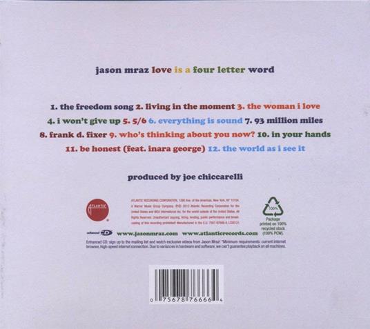 Love Is a Four Letter Word (Limited Edition) - CD Audio di Jason Mraz - 2