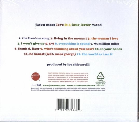Love Is a Four Letter Word - CD Audio di Jason Mraz - 2
