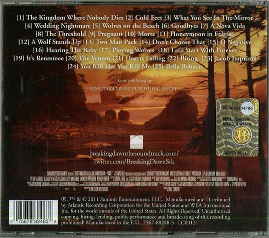 The Twilight Saga. Breaking Dawn Part 1. The Score (Colonna sonora) - CD Audio di Carter Burwell - 2