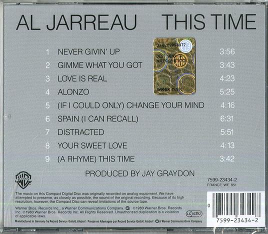 This Time - CD Audio di Al Jarreau - 2