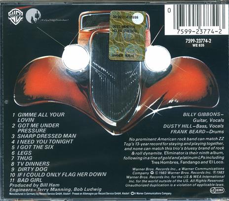 Eliminator - CD Audio di ZZ Top - 2