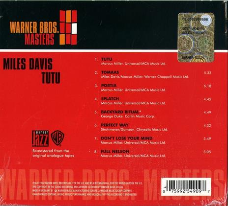 Tutu - CD Audio di Miles Davis - 2