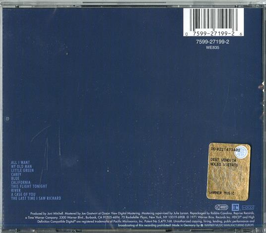 Blue - CD Audio di Joni Mitchell - 2