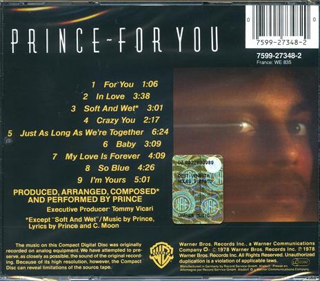 For You - CD Audio di Prince - 2