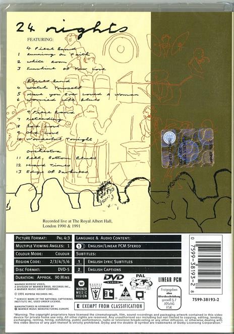 Eric Clapton. 24 Nights (DVD) - DVD di Eric Clapton - 2