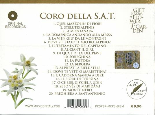 Quel Mazzolin di Fiori - Canti Della Montagna - Coro Della S.a.t. (Special Edition) - CD Audio - 2
