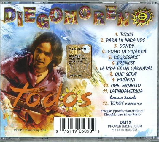 Todos - CD Audio di Diego Moreno - 2