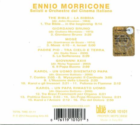 Colonne Sonore Sacre (Colonna sonora) - CD Audio di Ennio Morricone - 2