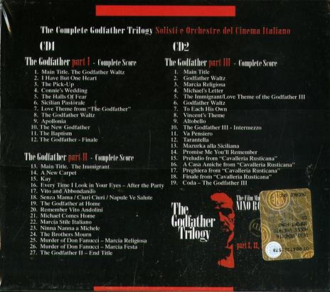 Il Padrino. La Trilogia (Colonna sonora) - CD Audio di Nino Rota - 2