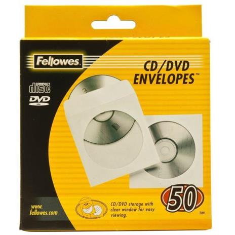 Fellowes 90690 custodia CD/DVD Custodia a tasca 1 dischi Trasparente, Bianco - 2