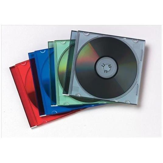 Fellowes 98317 custodia CD/DVD Custodia Jewel 1 dischi Multicolore
