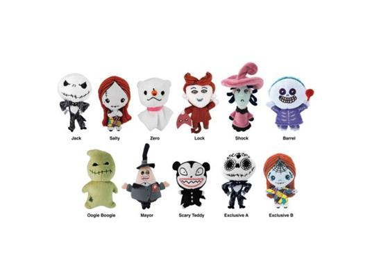 Nightmare Before Natale Peluche Bag Clips Con Figure Int.