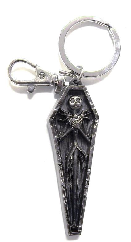 Portachiavi Nightmare Before Christmas. Jack In Coffin Pewter