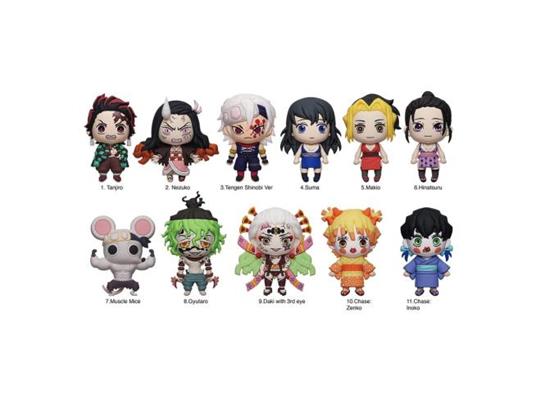 Demon Slayer: Kimetsu No Yaiba 3d Pvc Bag Clips Series 6 Con Figura Int.