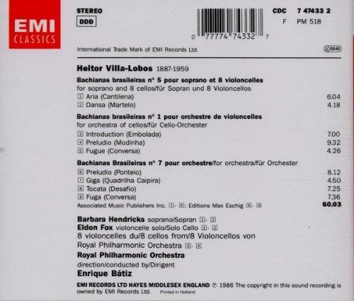 Bachianas brasileiras n.1, n.5, n.7 - CD Audio di Heitor Villa-Lobos,Barbara Hendricks,Royal Philharmonic Orchestra,Enrique Batiz - 2